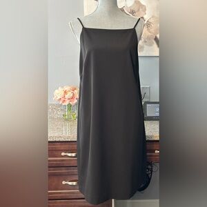 Maggy London Women's Open Back Crepe Scuba Shift black dress size 14